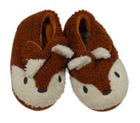 Medovo-biele huňaté papučky so zvieratkom Clarks vel. 21