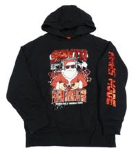 Čierna vianočná mikina so Santou a kapucňou zn. PRIMARK