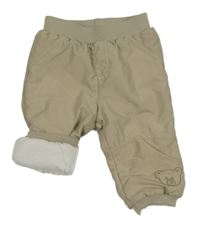 Béžové šusťákové zateplené kalhoty C&A