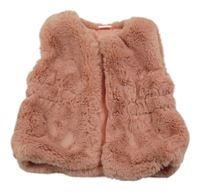 Ružová kožušinová podšitá vesta Next