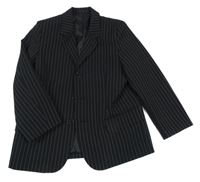 Černé pruhované sako