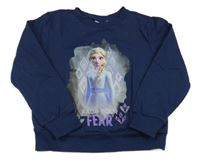 Tmavomodrá mikina s Elsou Disney