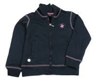 Tmavomodrá prepínaci tepláková mikina s logom BEVERLY HILLS POLO CLUB