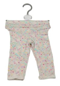 Nové - svetloružové legíny s králíčky a kvetmi a větvičkami St. Bernard