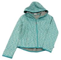 Modrozelená melírovaná softshellová bunda s kapucňou YIGGA