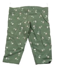 Khaki legíny s kvietkami C&A