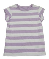 Fialovo-biele pruhované tričko Kiki&Koko