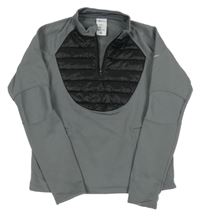 Tmavošedo-černá thermo mikina s logem Nike