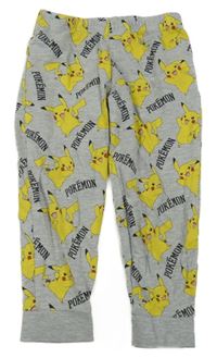 Šedé melírované pyžamové kalhoty s pokémony C&A