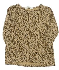 Hnedé tričko s leopardím vzorom H&M