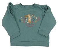 Zelená mikina s králikom a volánky - Peter Rabbit Tu