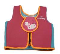 Malinovo-modrá plovací vesta s velrybami zn. Nabaiji