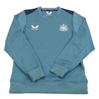 Petrolejovo-tmavomodrá fiotbalová mikina s potiskem - Newcastle United Castore