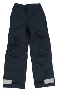 Tmavomodré šušťákové podšité nohavice TCM