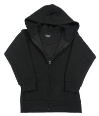 Černá prošívaná propínací mikina s kapucí Primark