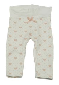 Biele tepláky so srdiečkami C&A