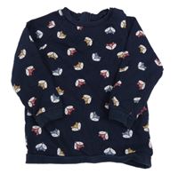 Tmavomodrá mikina s liškami Matalan