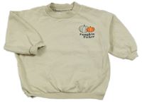 Béžová oversize mikina s dýněmi a nápisom George