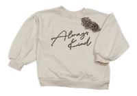 Svetloružová mikina s nápisom a mašlou River Island