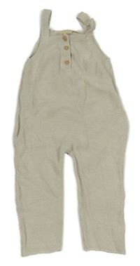 Béžové pletené na traké tepláky s gombíkmi Lupilu