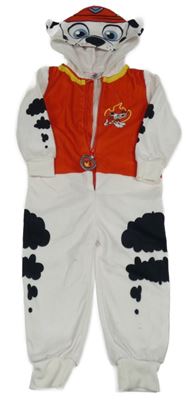 Kostým - Bílo-červená kombinéza s kapucí - Marshall Nickelodeon