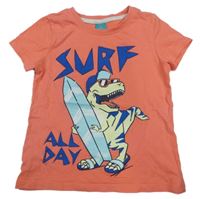 Korálové tričko s dinosaurom Little Kids