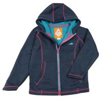 Tmavomodrá melírovaná jezdecká prepínaci mikina s kapucňou Harry Hall