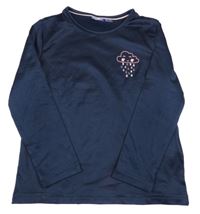 Tmavomodré športové tričko s mrakem Lupilu