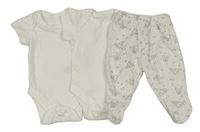 3set - 2x bílé body + bílé polodupky s Dumbem