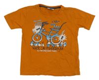 Tehlové tričko s bicyklom Topolino