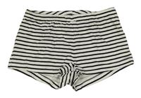 Bielo-čierne pruhované bavlnené kraťasy H&M