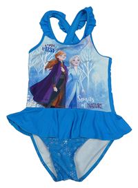 Modré jednodílné plavky s Frozen Disney