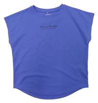 Fialové športové oversize tričko H&M