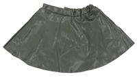Khaki koženková sukňa H&M