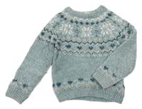 Svetlozelený žinylkový sveter so vzorom Primark