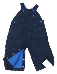 Nové - Tmavomodré plátenné zateplené na traké nohavice Mothercare