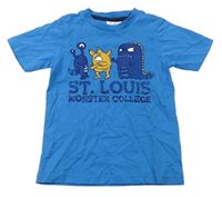 Modré tričko s príšerkami Topolino