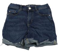 Tmavomodré rifľové kraťasy Denim Co.