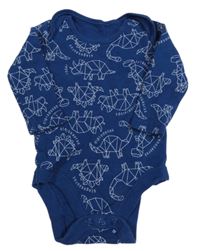 Tmavomodré body s dinosaurami Tu