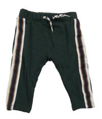 Tmavozelené tepláky s pruhmi C&A