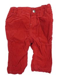 Červené podšité manšestráky C&A