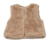 Starorůžová kožešinová podšitá vesta Next