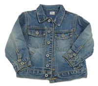 Modrá rifľová bunda s vreckami M&S