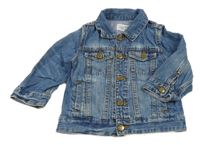 Modrá rifľová bunda s vreckami GAP