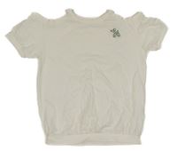 Bílé tričko s holými rameny 