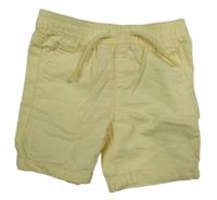 Žlté plátenné kraťasy Primark