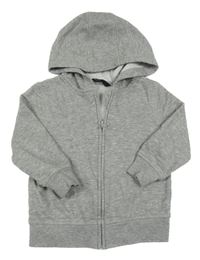 Sivá melírovaná prepínaci mikina s kapucňou George