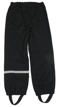 Čierne šušťákové nohavice s pruhom H&M