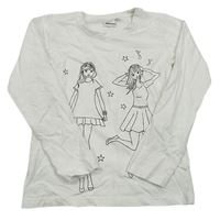 Biele tričko s dievčatkom Alive