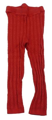Červené vzorované pletené legíny George